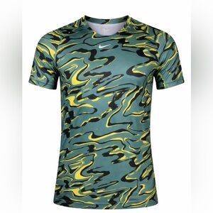 Nike Court Dri-FIT Advantage Tennis Shirt – Abstract Print – NWT size M